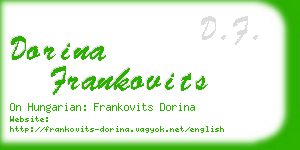 dorina frankovits business card